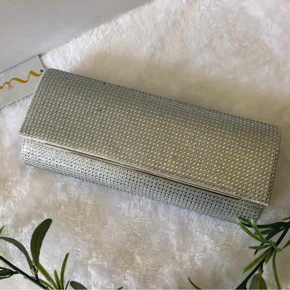 Nina Crystal Minaudiere Flap Long Clutch & Crossbody, NWT - Picture 5 of 12